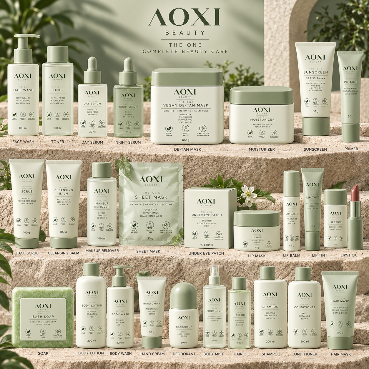 AOXI Beauty complete cosmetic collection